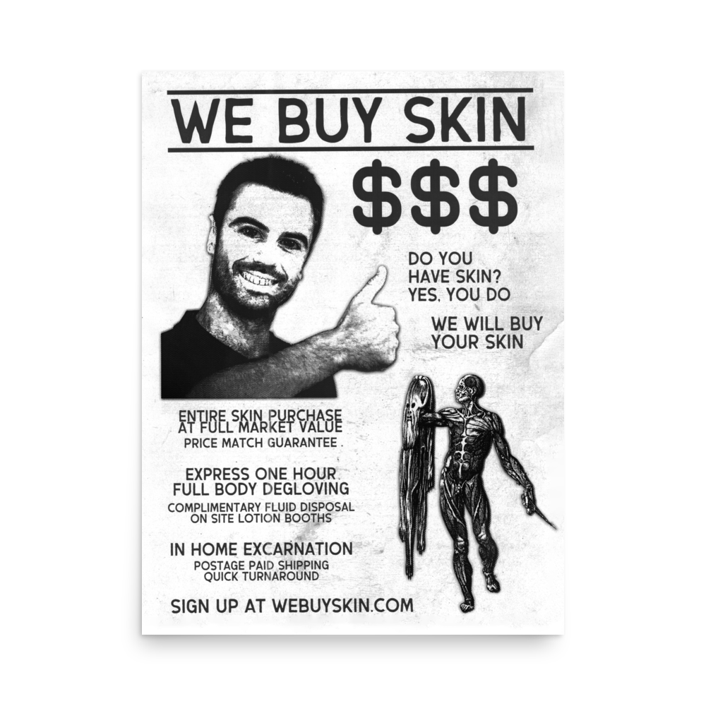 WE BUY SKIN (poster)
