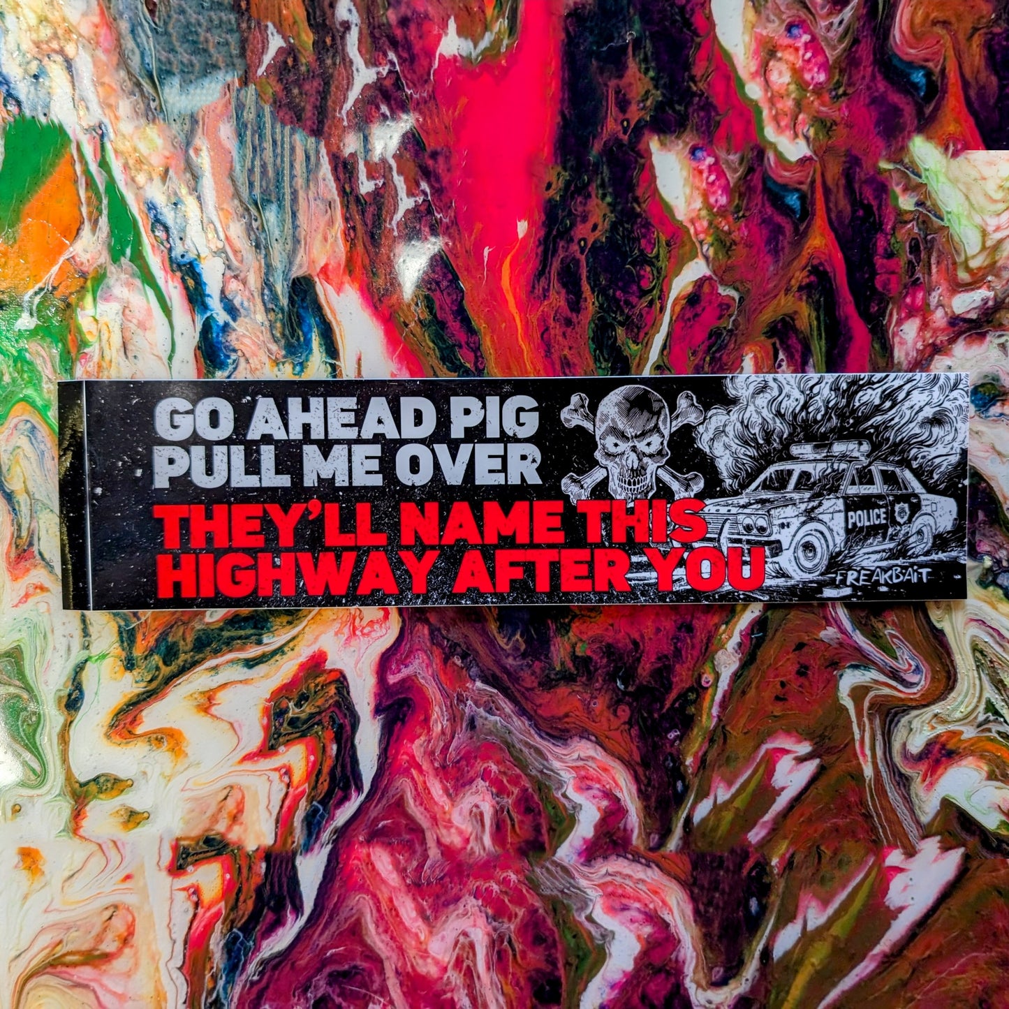 GO AHEAD PIG (bumper sticker)