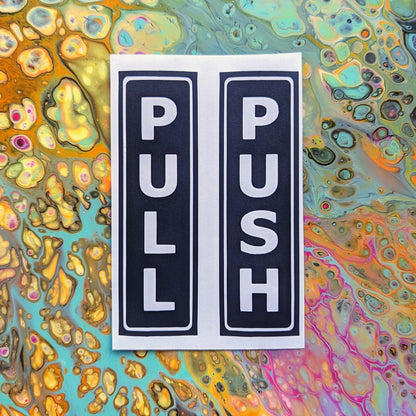 PUSH and PULL (stickers)