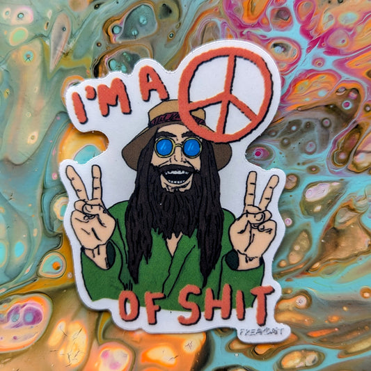 PEACE OF SHIT (transparent sticker)