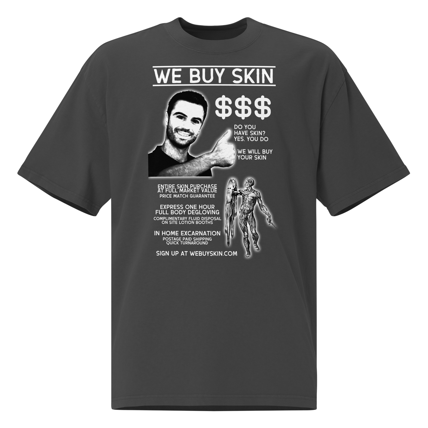 WE BUY SKIN (oversized shirt)