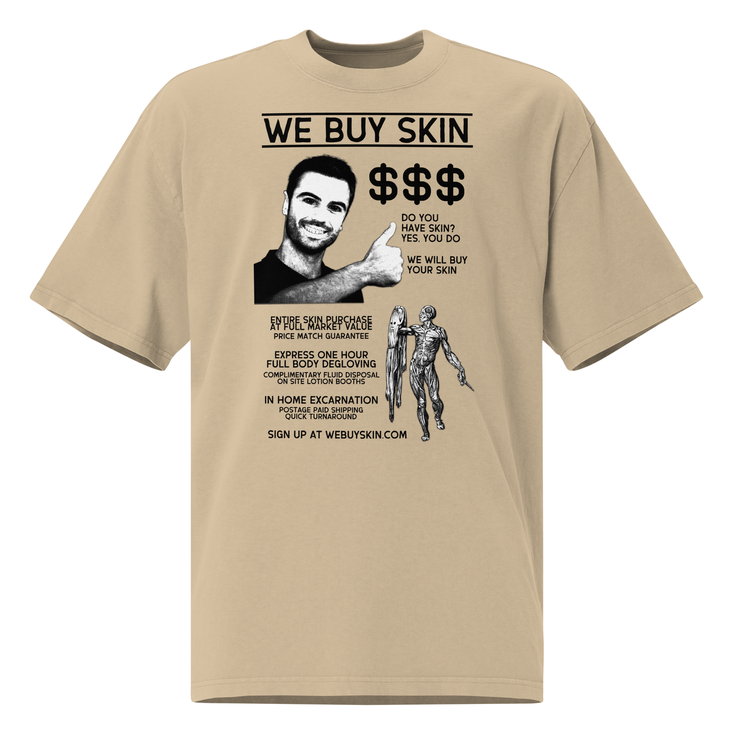 WE BUY SKIN (oversized shirt)