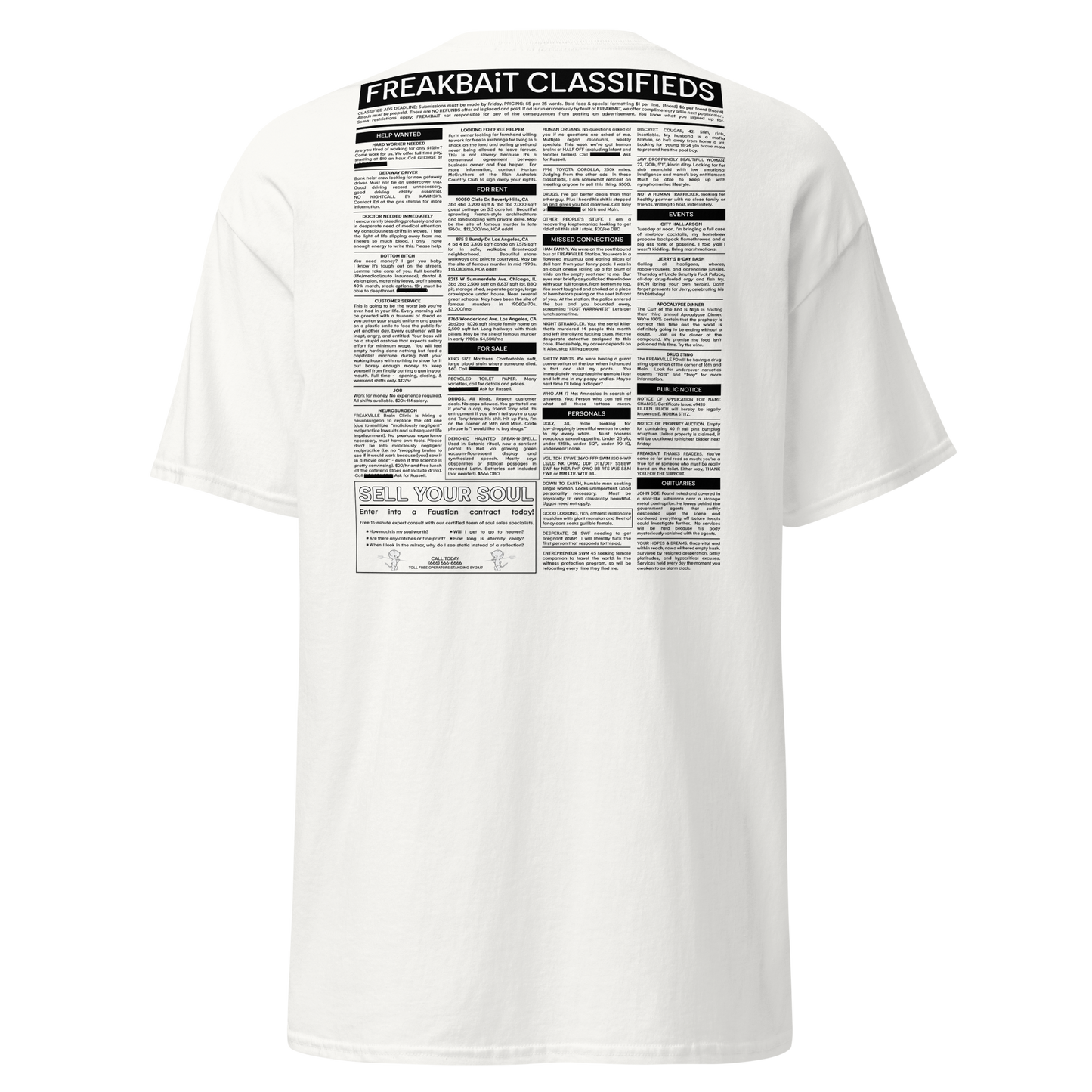 FREAKBAiT CLASSIFIEDS (backprint)