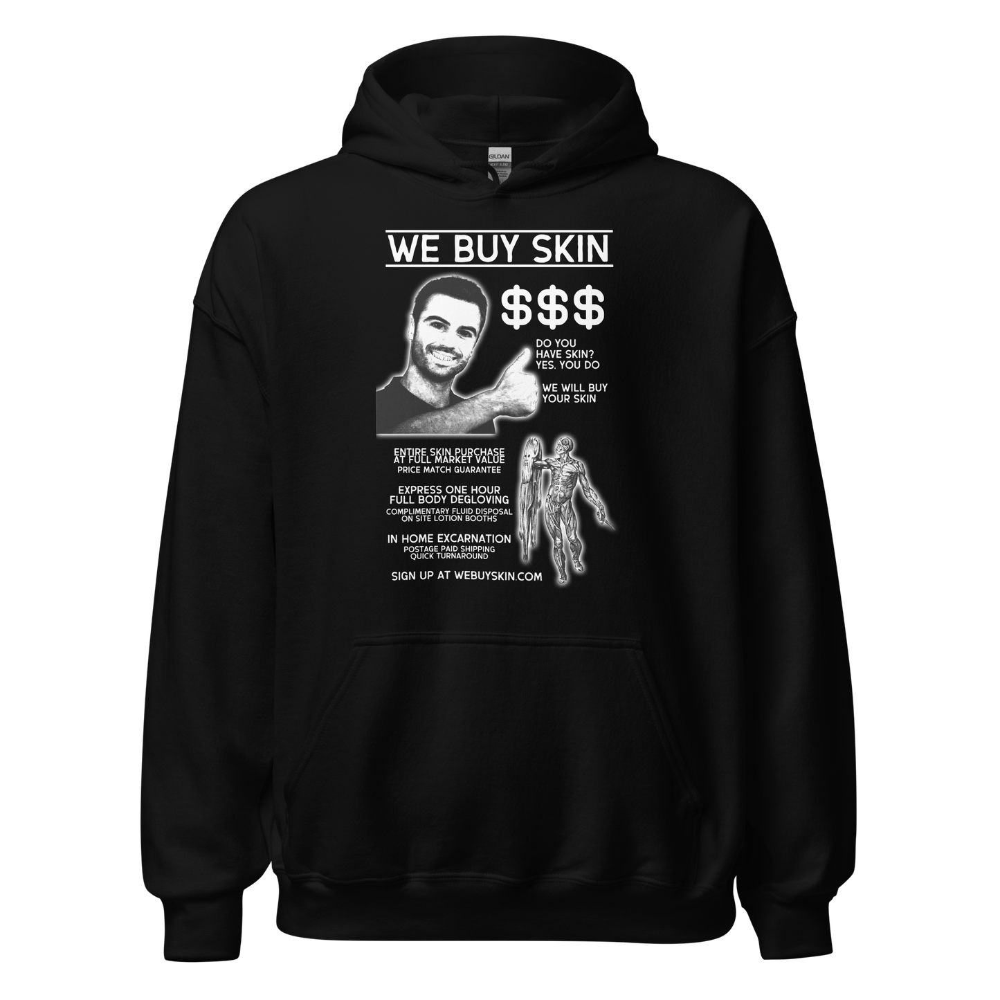 WE BUY SKIN (hoodie)