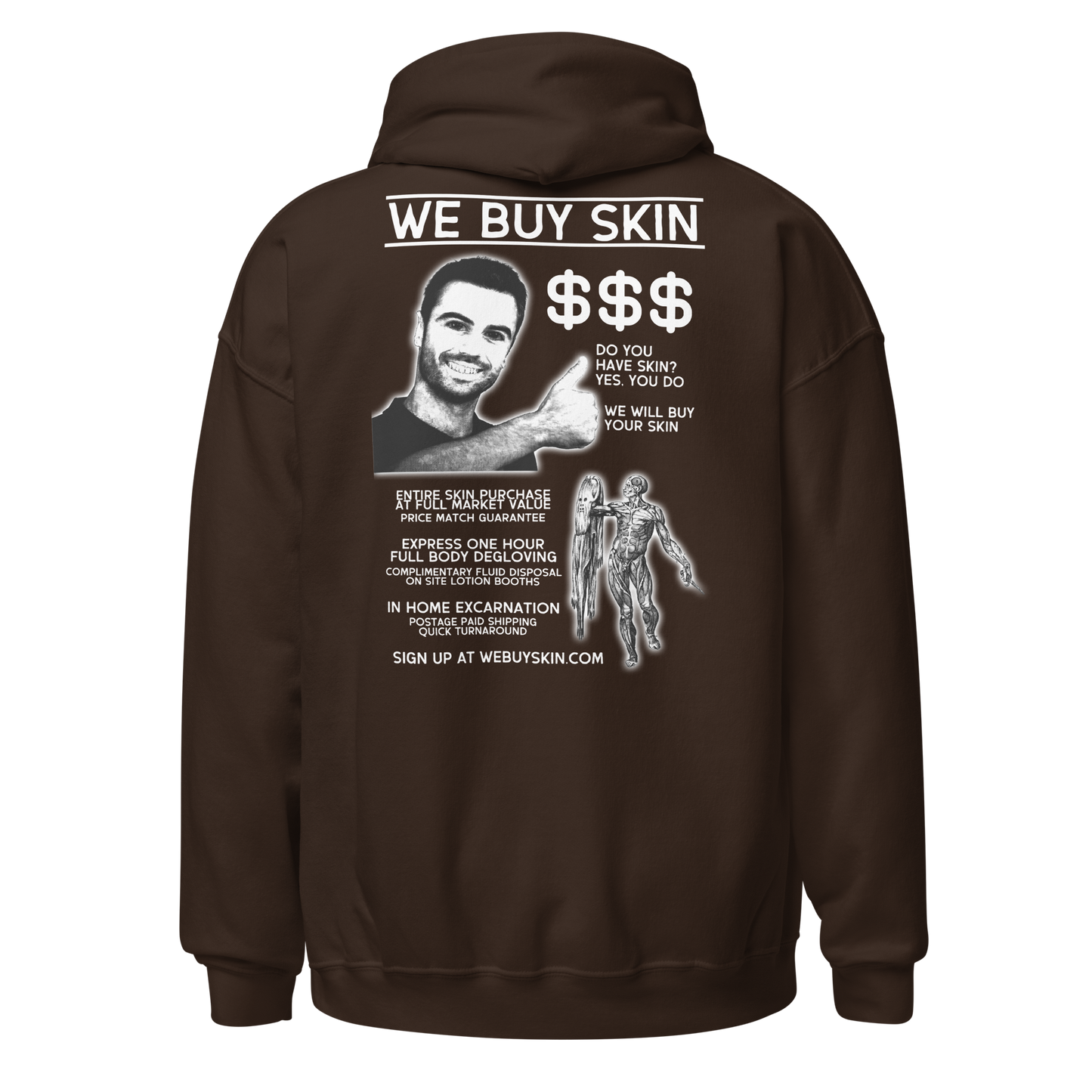 WE BUY SKIN (backprint hoodie)