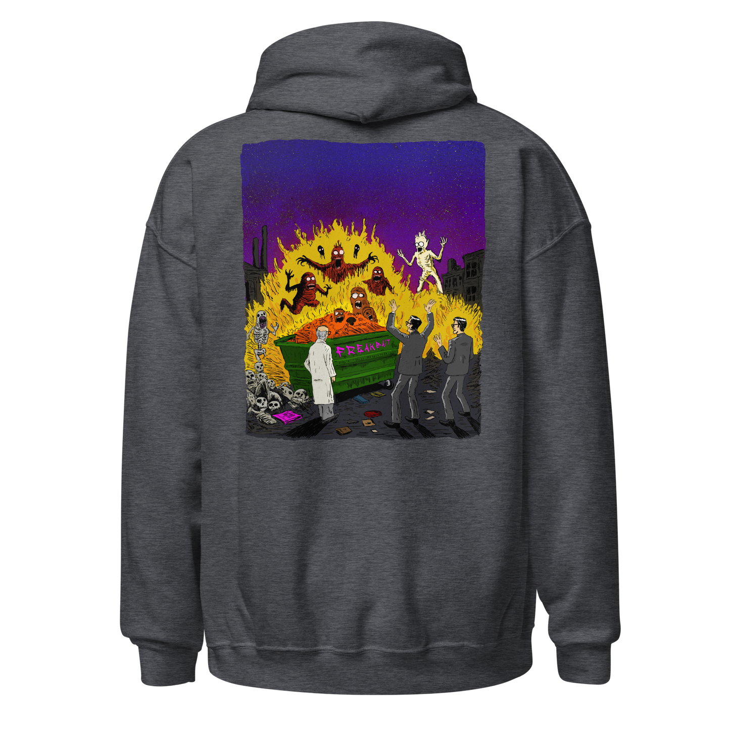 HAUNTED DUMPSTER FIRE (backprint hoodie)