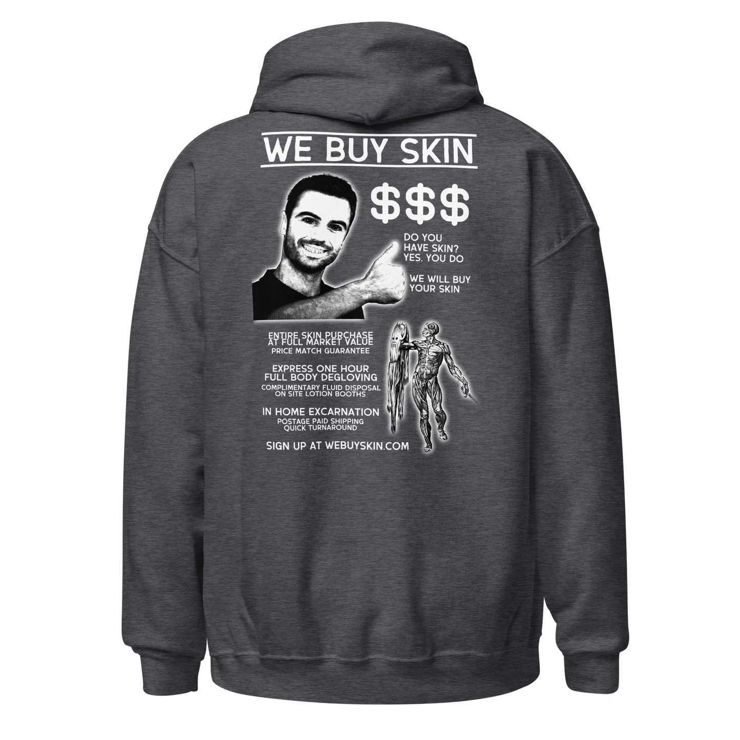 WE BUY SKIN (backprint hoodie)