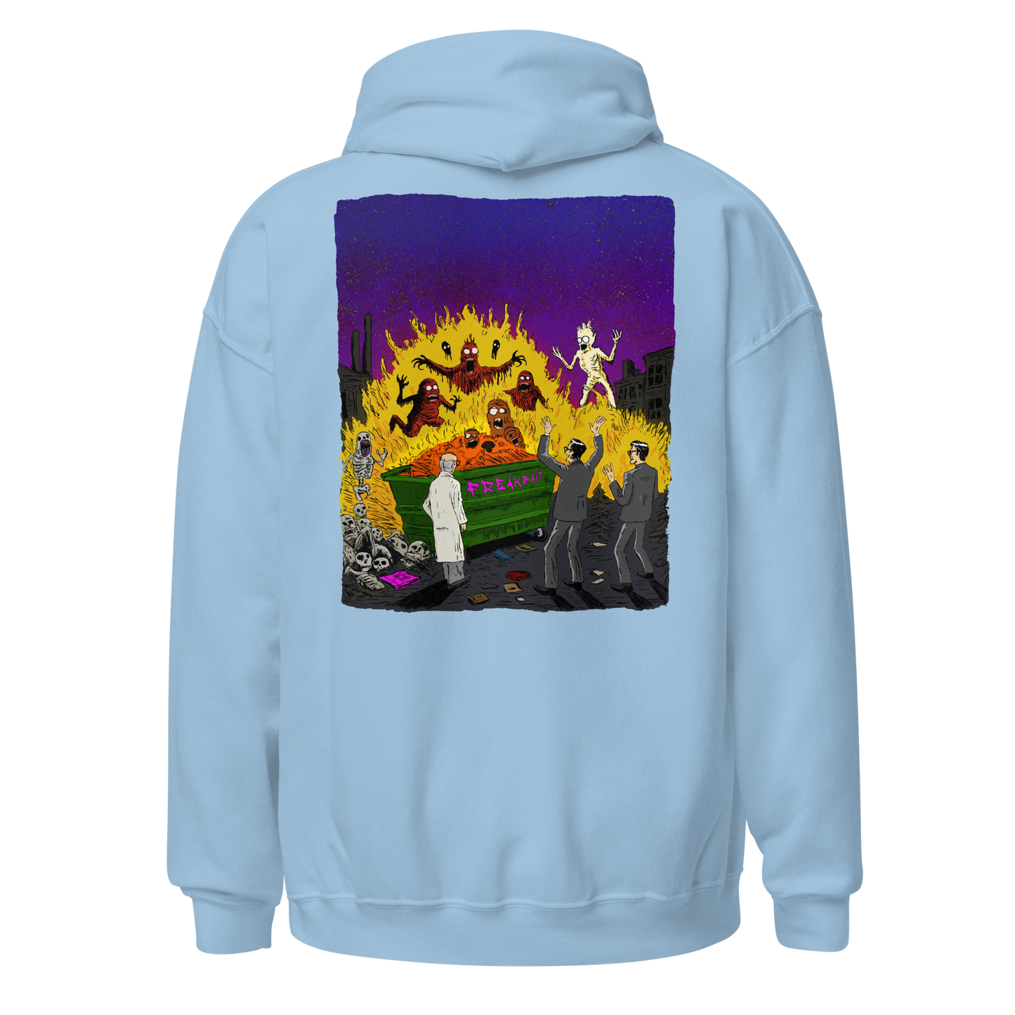 HAUNTED DUMPSTER FIRE (backprint hoodie)