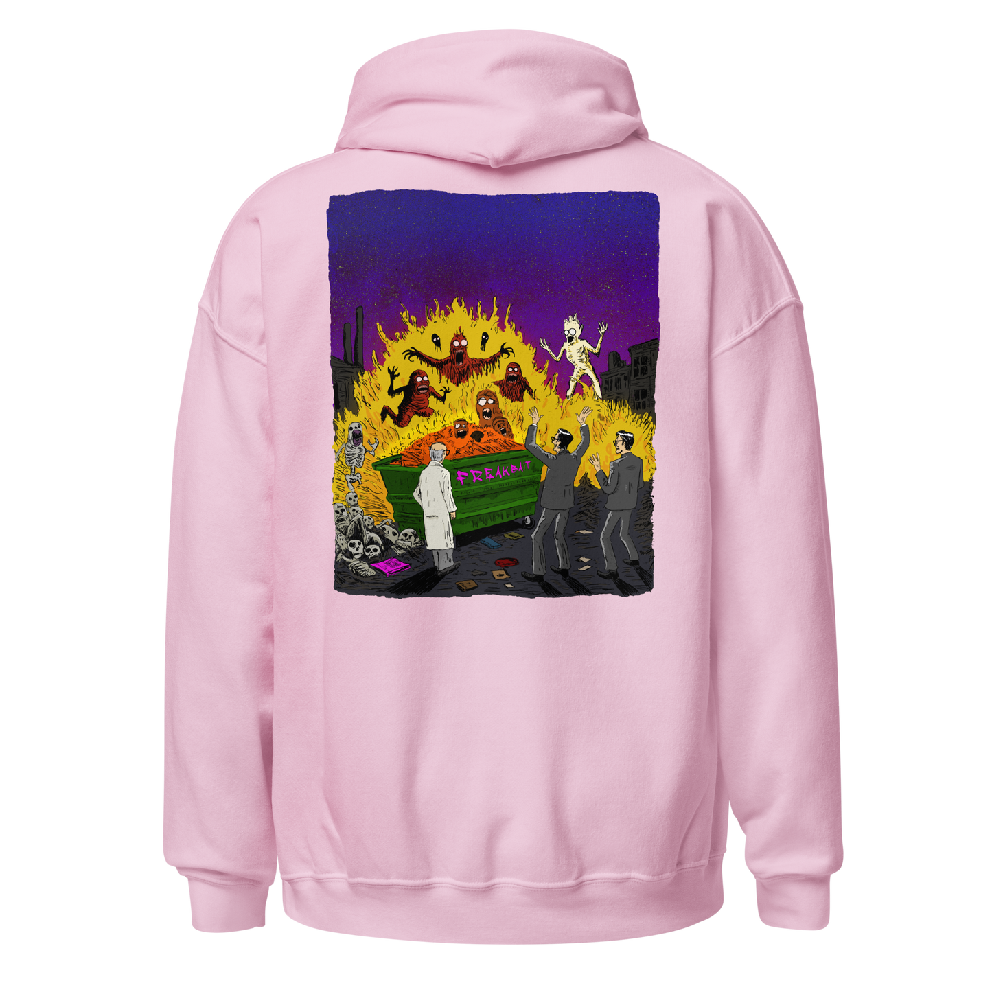 HAUNTED DUMPSTER FIRE (backprint hoodie)