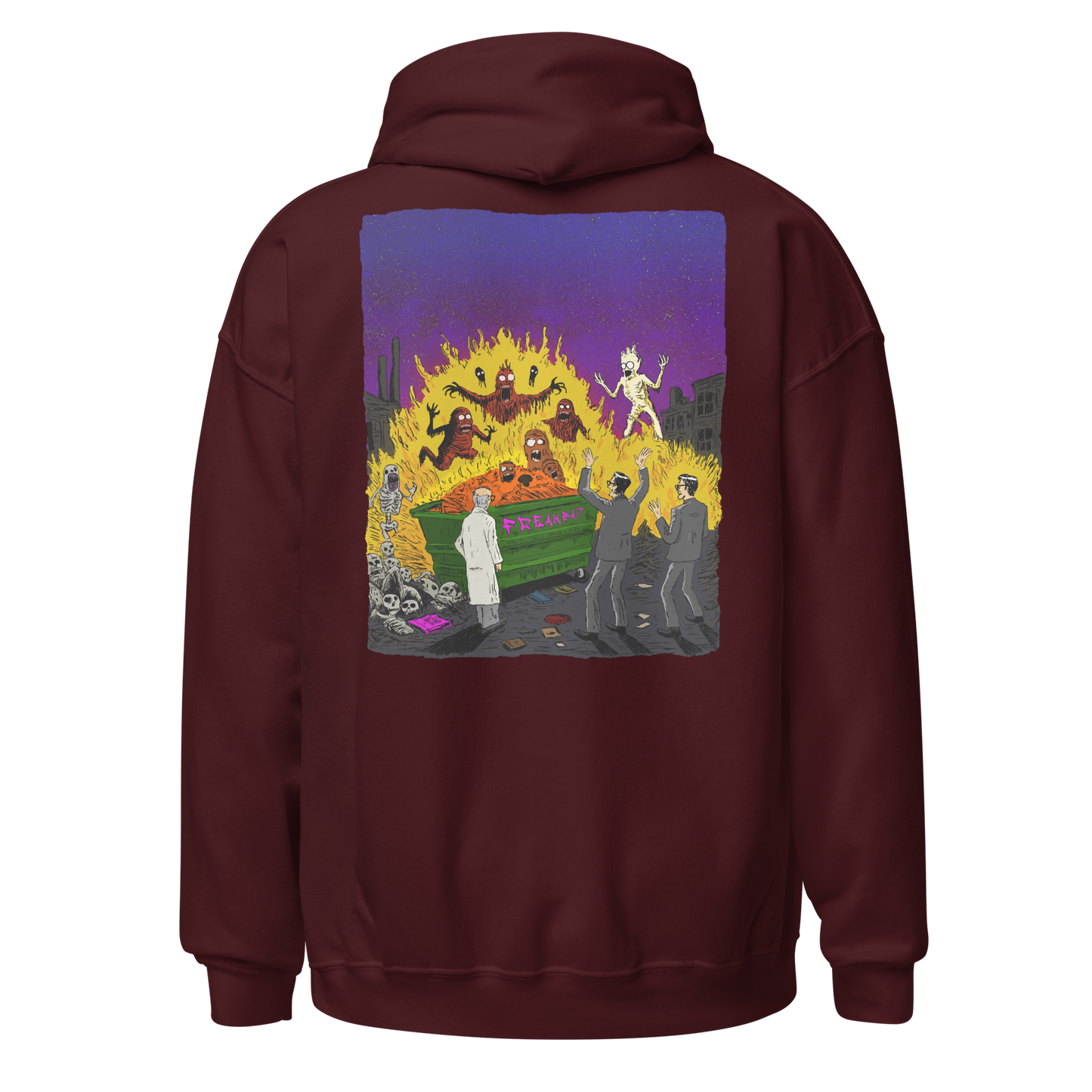 HAUNTED DUMPSTER FIRE (backprint hoodie)