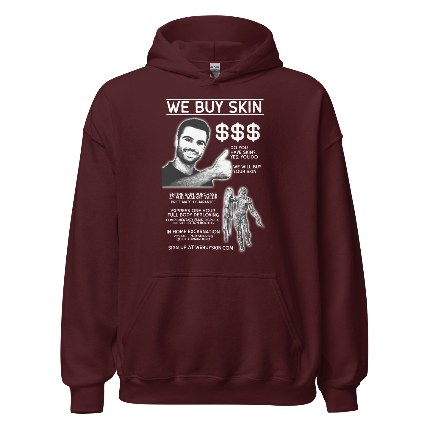 WE BUY SKIN (hoodie)