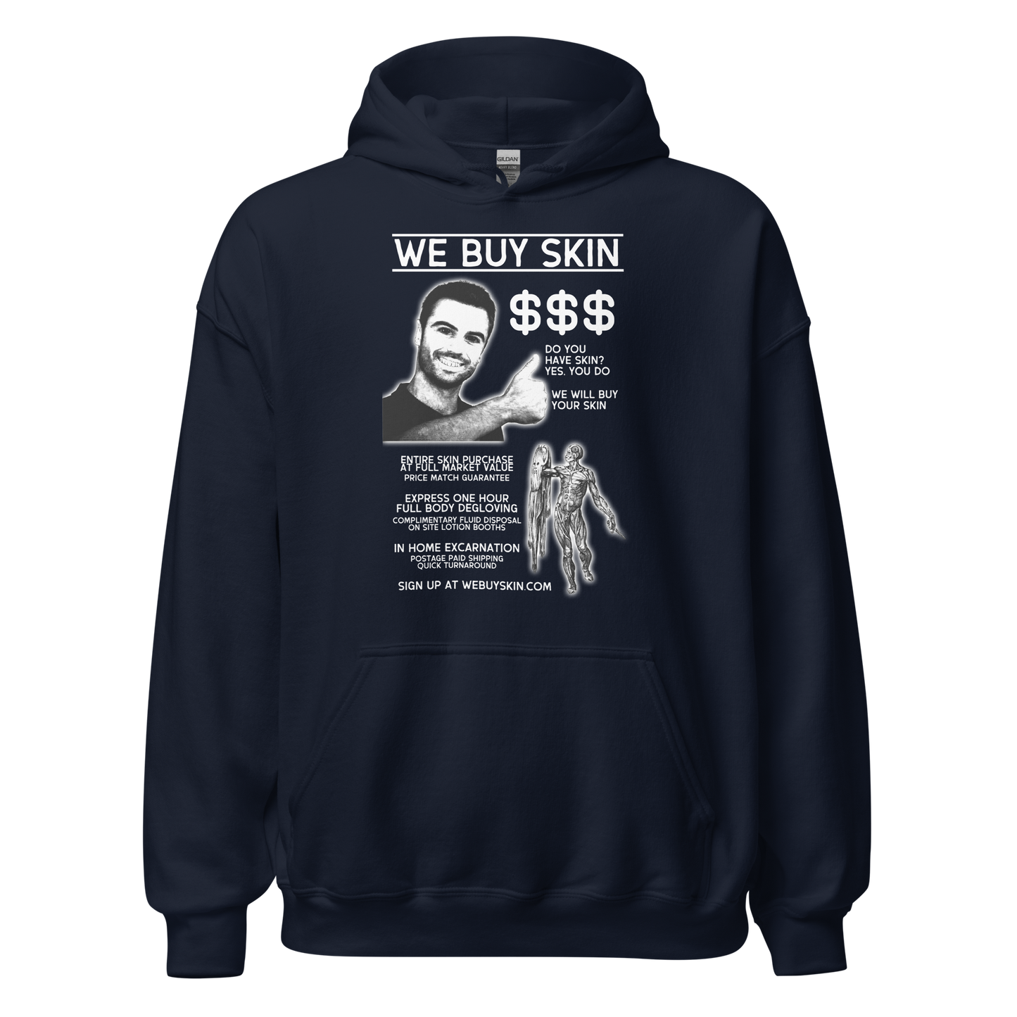 WE BUY SKIN (hoodie)