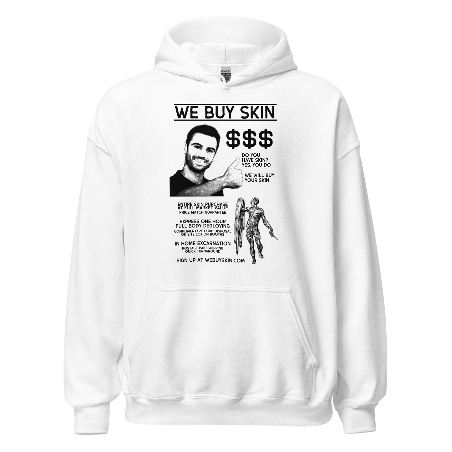 WE BUY SKIN (hoodie)