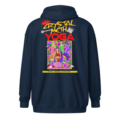 CRYSTAL METH YOGA (backprint zip hoodie)