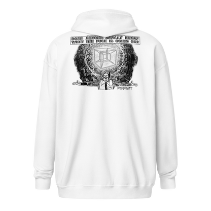 DOES ANYONE REALLY KNOW? (backprint zip hoodie)